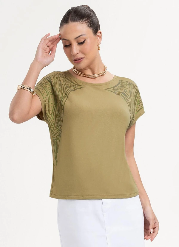 Habana - Blusa em Viscose Marrom