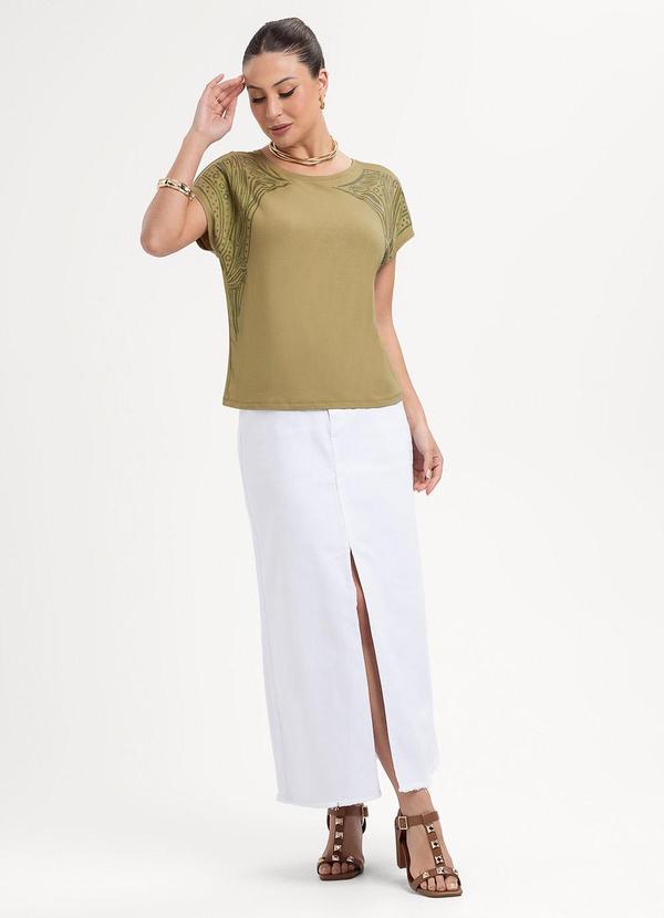Habana - Blusa em Viscose Marrom 4
