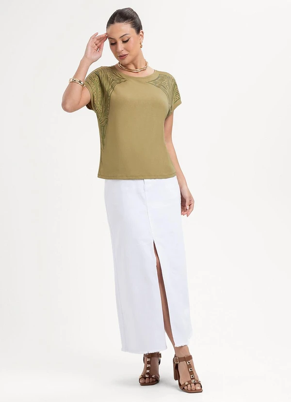Habana - Blusa em Viscose Marrom 4