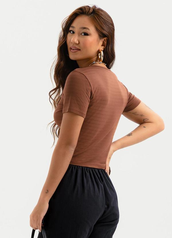 Cativa - Blusa em Viscose Marrom 2