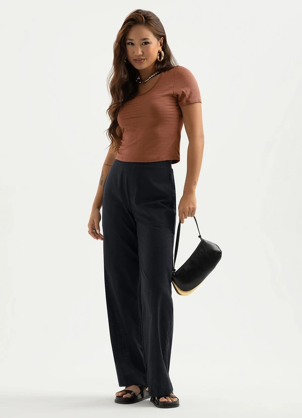 Cativa - Blusa em Viscose Marrom 3