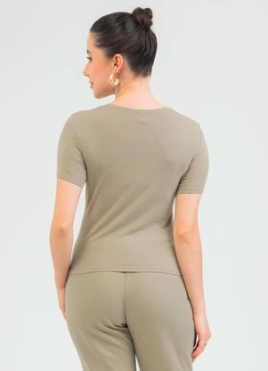 Cativa - Blusa em Viscose Marrom - CATIVA