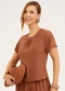 Cativa - Blusa em Viscose Marrom - variação: Marrom