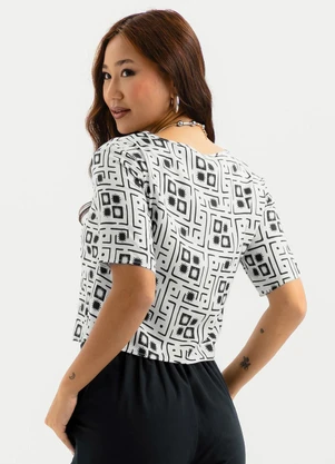 Cativa - Blusa em Viscose Off White - CATIVA