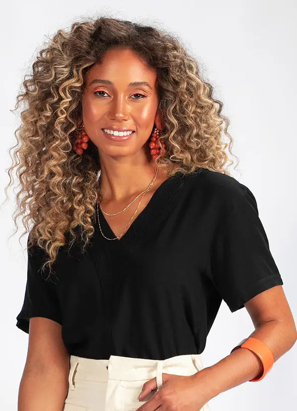 Colcci - Blusa em Viscose Preto