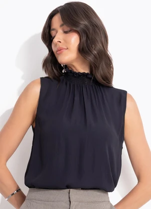 Colcci - Blusa em Viscose Preto - COLCCI
