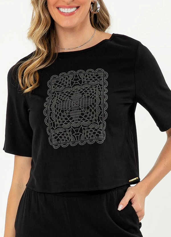 Cativa - Blusa em Viscose Preto 3