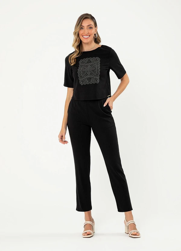 Cativa - Blusa em Viscose Preto 4