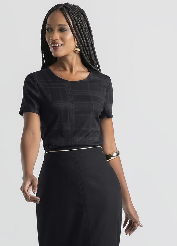 Cativa - Blusa em Viscose Preto