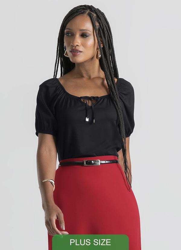 Cativa - Blusa em Viscose Preto