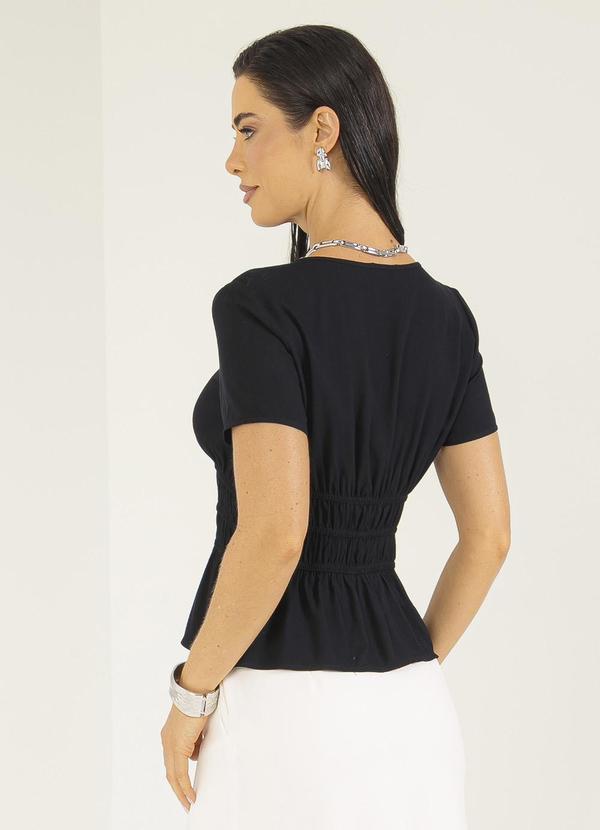 Gris - Blusa em Viscose Preto 2