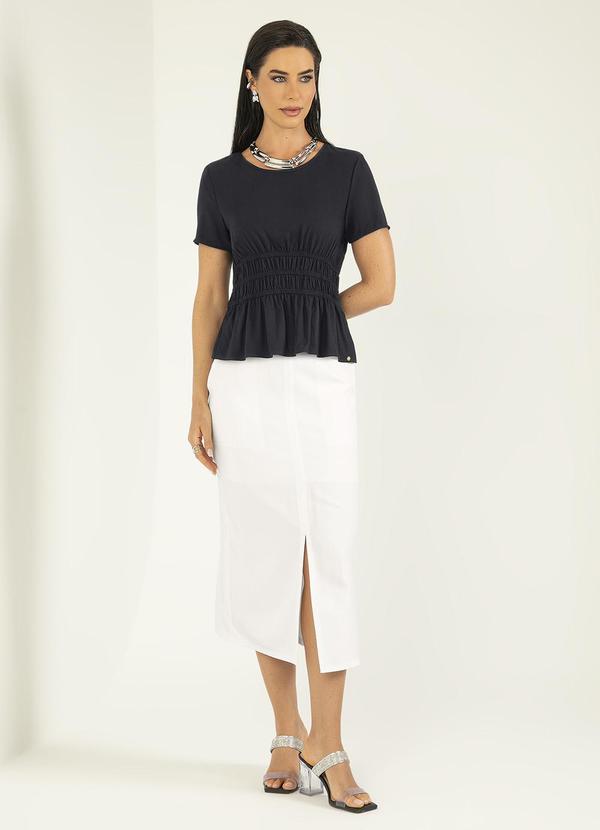 Gris - Blusa em Viscose Preto 3