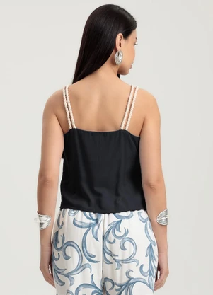 Gris - Blusa em Viscose Preto - GRIS