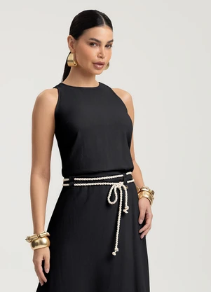 Gris - Blusa em Viscose Preto - GRIS