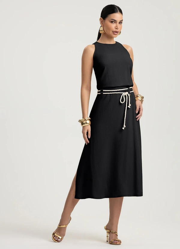 Gris - Blusa em Viscose Preto 3