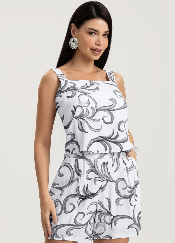 Gris - Blusa em Viscose Preto