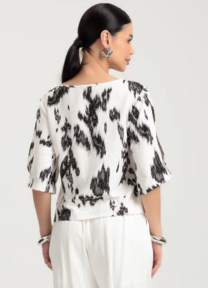 Gris - Blusa em Viscose Preto - GRIS