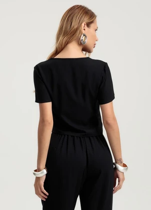 Gris - Blusa em Viscose Preto - GRIS