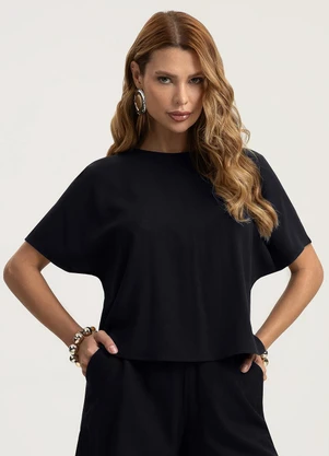 Gris - Blusa em Viscose Preto - GRIS