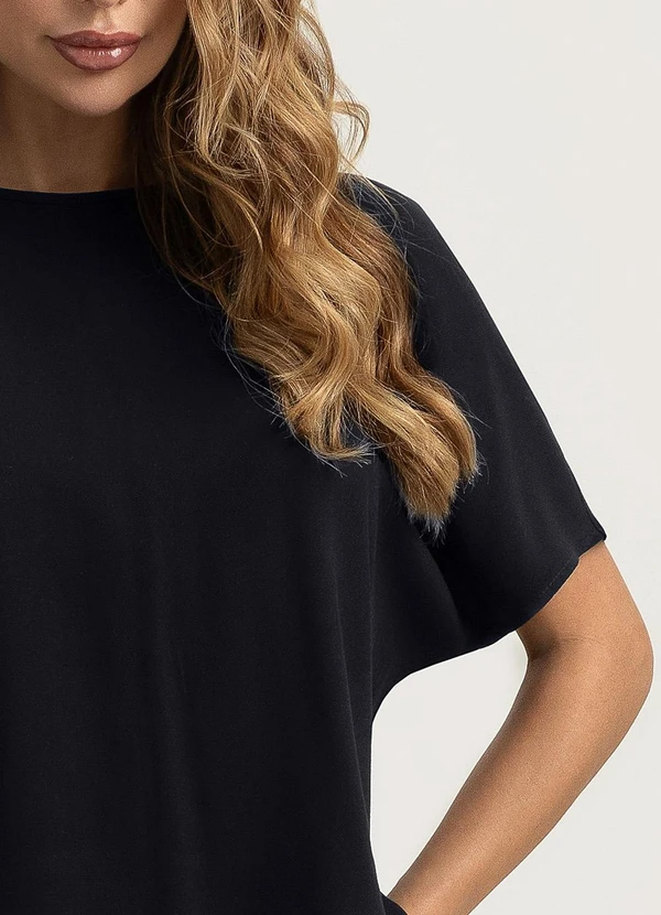 Gris - Blusa em Viscose Preto 3