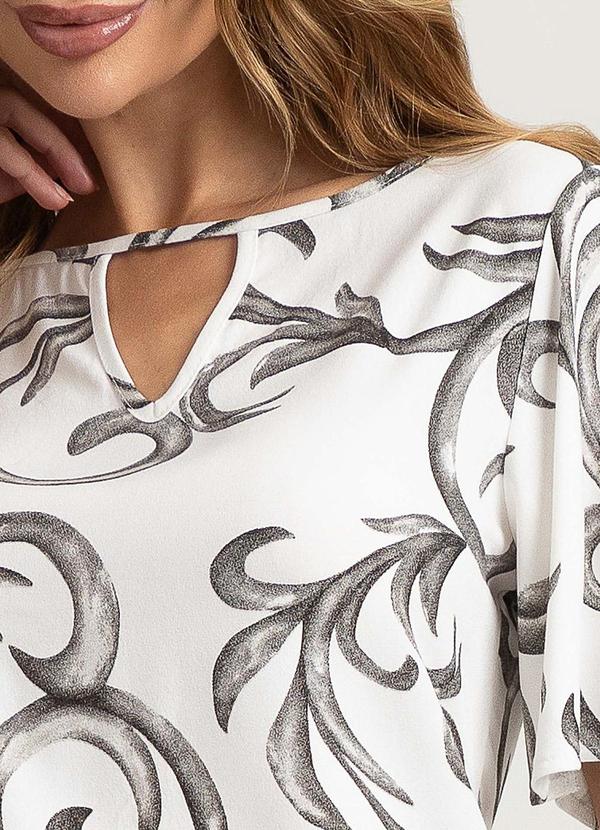 Gris - Blusa em Viscose Preto 3