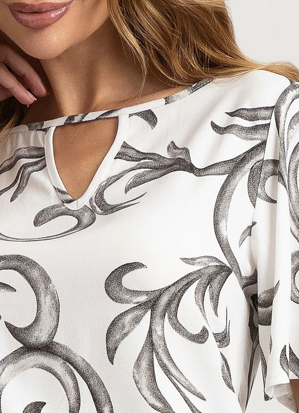 Gris - Blusa em Viscose Preto 3