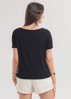 Habana - Blusa em Viscose Preto - HABANA