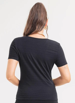 Habana - Blusa em Viscose Preto - HABANA