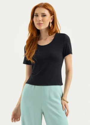 Cativa - Blusa em Viscose Preto - CATIVA