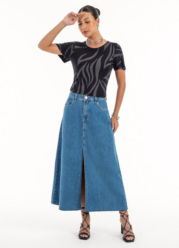 Habana - Blusa em Viscose Preto 4