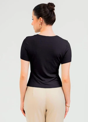 Cativa - Blusa em Viscose Preto - CATIVA