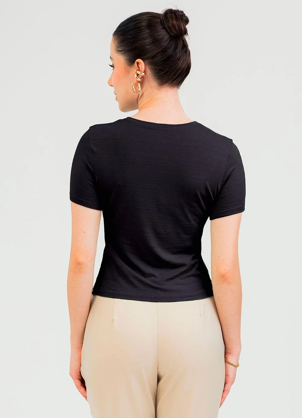 Cativa - Blusa em Viscose Preto 2