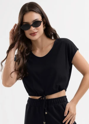 Cativa You - Blusa em Viscose Preto - CATIVA YOU