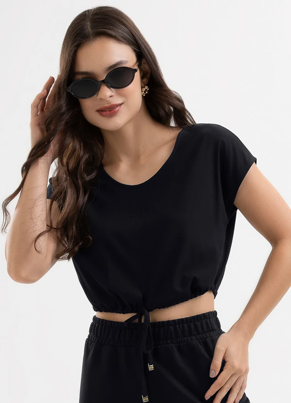 Cativa You - Blusa em Viscose Preto