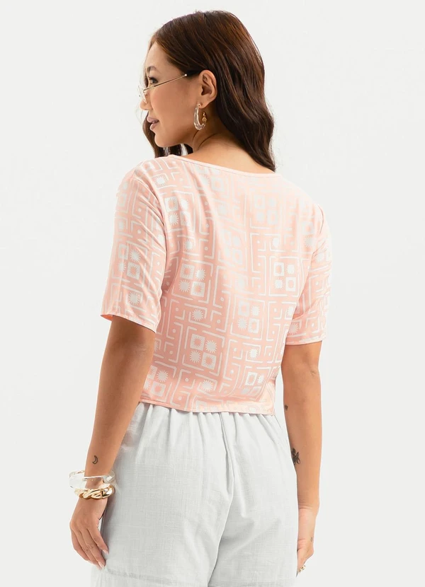 Cativa - Blusa em Viscose Rosa Claro 2