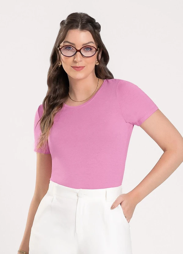 Cativa - Blusa em Viscose Rosa