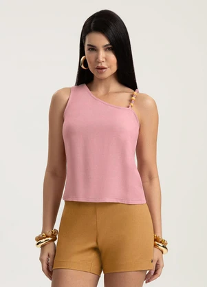 Gris - Blusa em Viscose Rosa - GRIS