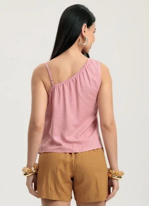 Gris - Blusa em Viscose Rosa - GRIS