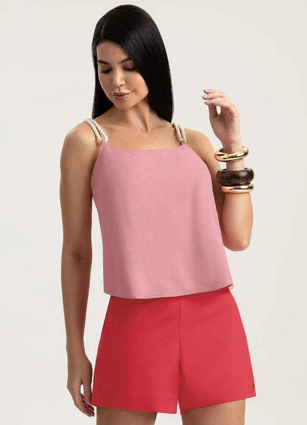 Gris - Blusa em Viscose Rosa 1