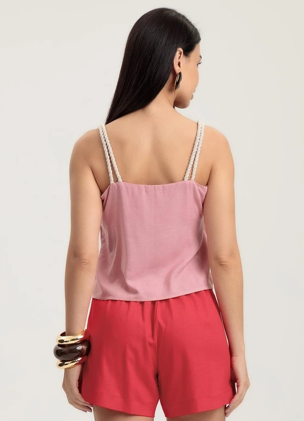 Gris - Blusa em Viscose Rosa 2