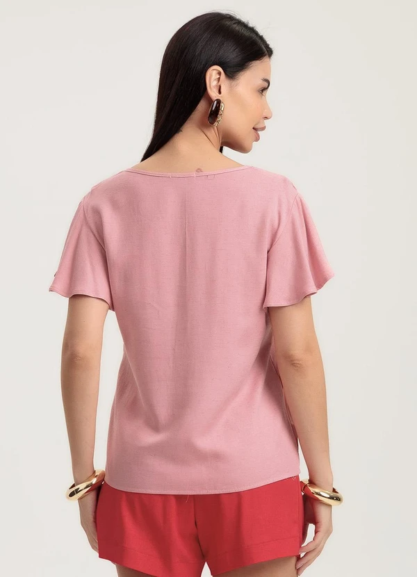 Gris - Blusa em Viscose Rosa 2