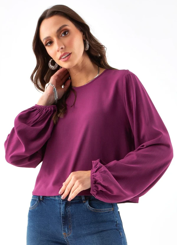 Colcci - Blusa em Viscose Roxo