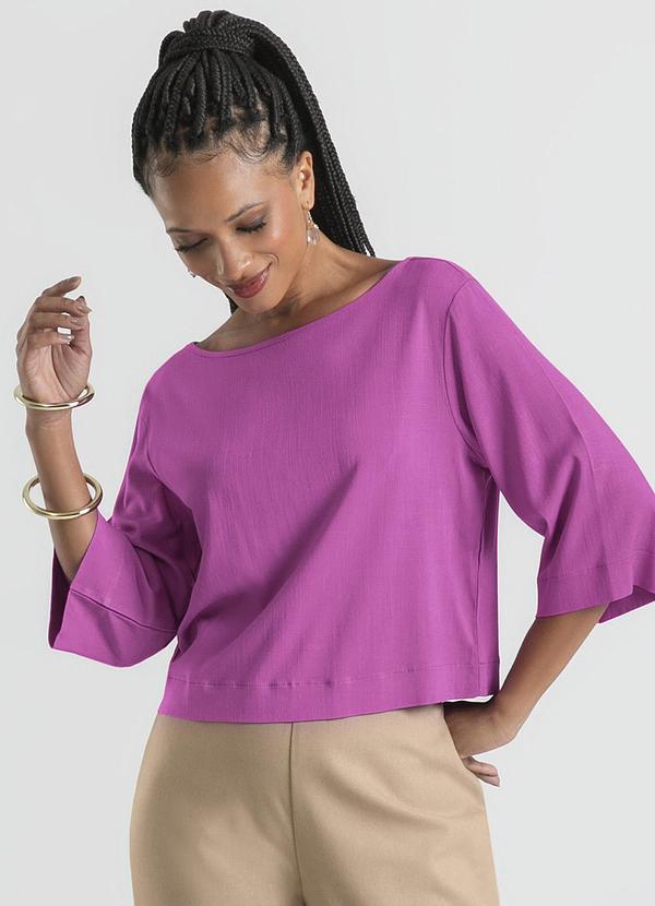 Cativa - Blusa em Viscose Roxo