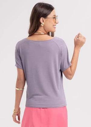 Habana - Blusa em Viscose Roxo - HABANA