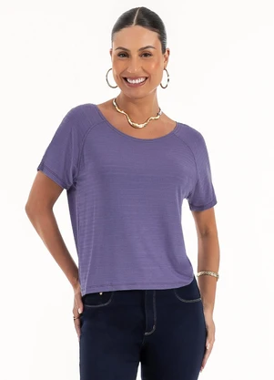Habana - Blusa em Viscose Roxo - HABANA