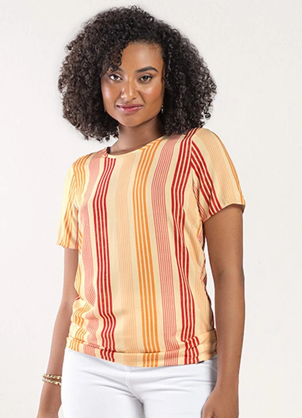 Blusa em Viscose Summer Vibes Adulto Laranja Alenice