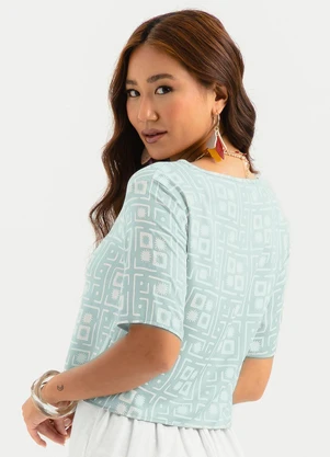 Cativa - Blusa em Viscose Verde Claro - CATIVA