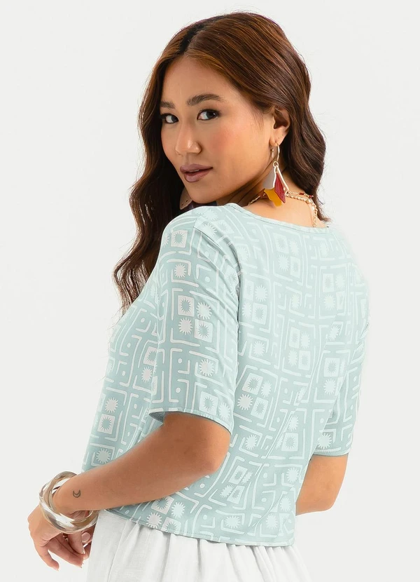Cativa - Blusa em Viscose Verde Claro 2
