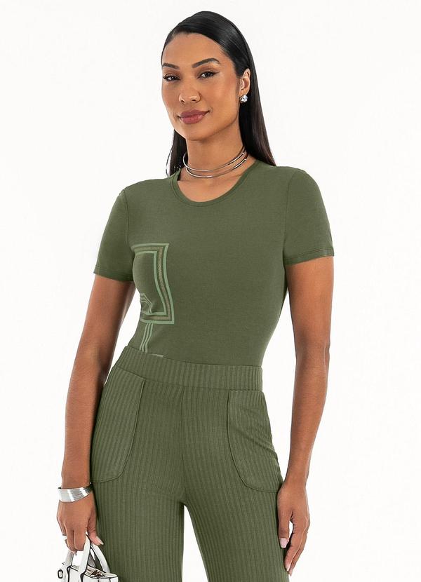 Habana - Blusa em Viscose Verde Escuro 1