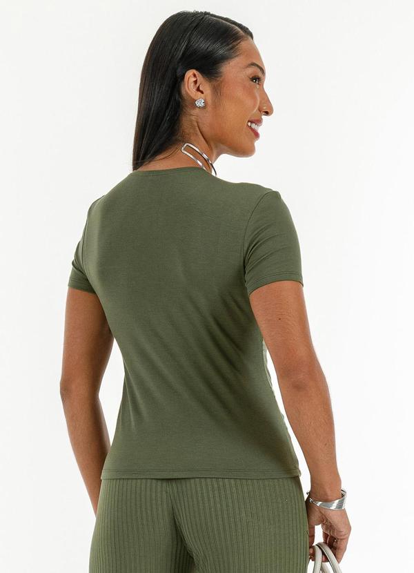 Habana - Blusa em Viscose Verde Escuro 2